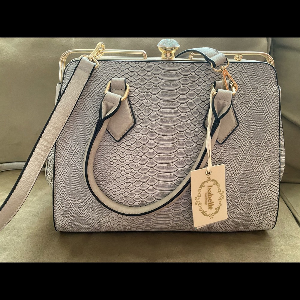 Isabelle Faux Snake Skin Shoulder Bag